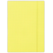 Kartónový obal s gumičkou DONAU žlté káro