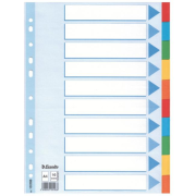 Kartónový rozraďovač Esselte 10-dielny farebný