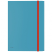 Plastový obal s gumičkou Leitz Cosy hebký s vnútorným vreckom kľudný modrý