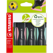 Sada zvýrazňovačov STABILO GREEN BOSS Pastel balenie 4 kusov pastelová zelená, ružová, tyrkysová a