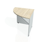 Doplnkový stôl Gate, ľavý, 80x75,5x80 cm, agát/sivá