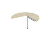 Doplnkový stôl Cross, ľavý, 100x75,5x(60x60) cm, agát/kov