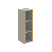 Policová skrinka L Strong, 40x115,2x40 cm, dub/sivá