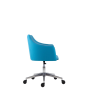 Konferenčné kreslo Ravenna Alu, hliníková báza, látka VIS021 modrá