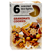 Čajové sviečky ADMIT 6ks Grandma´s cookies