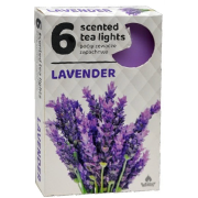 Čajové sviečky ADMIT 6ks Levanduľa