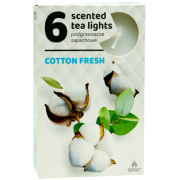 Čajové sviečky ADMIT 6ks Svieža bavlna