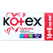 KOTEX tampóny Ultra Sorb Mini 16+8ks