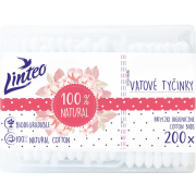 LINTEO vatové tyčinky papierové box 200ks