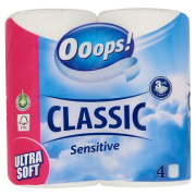 OOOPS! Toaletný papier 4ks/3vr Sensitive
