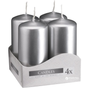 Sviečka adventá 4ks 40x80mm strieborná
