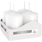 Sviečka adventná 4ks 40x60mm biela
