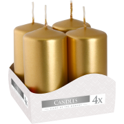 Sviečka adventná 4ks 40x80mm zlatá