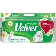 VELVET toaletný papier harmanček 3 vr 8ks