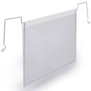 Závesné vrecko s drôteným vešiakom na šírku A5, 50ks, transparentné Vrecko s drôteným závesom A5