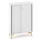 Policová skriňa ALFA ROOT, posuvné dvere, 2 police, 80x45x121,5cm, biela