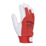 Rukavice pracovné kombinované DONAU SAFETY bielo-červené veľ. 8/M