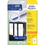 Etikety univerzálne na zakladače 38 x 192 mm Avery A4 25+5 hárkov