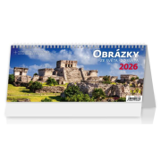 Stolový kalendár stĺpcový 32,1x13,4 cm - Obrázky zo sveta 2026
