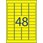 Etikety Avery odnímateľné 45,7x21,2 mm, žlté