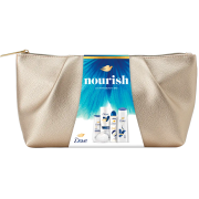 DOVE darčeková kazeta Deeply Nourishing + veľká kozmetická taška (Sprchový gel 225ml + Deo sprej