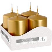 Sviečka adventná 4ks 40x60mm zlatá
