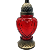 Kahanec sklo ADMIT LA 83 P Srdce červené 26cm