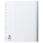 Plastový rozraďovač Q-CONNECT 31-dielny maxi sivý