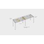 Pracovný stôl Uni k pozdĺ. reťazeniu, 140x75,5x160 cm, jelša/biela
