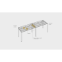Pracovný stôl Uni k pozdĺ. reťazeniu, 160x75,5x60 cm, jelša/sivá
