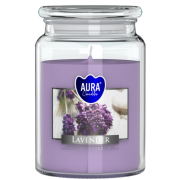BISPOL sviečka sklo 500g Lavender