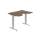 Pracovný stôl Motion Ergo, ZO, 2S, 120x70,5-120,5x90 cm, orech/sivá