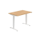 Pracovný stôl Motion, ZO, 2S, 120x70,5-120,5x80 cm, dub/biela