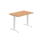 Pracovný stôl Motion, ZO, 2S, 120x70,5-120,5x80 cm, buk/biela
