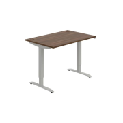 Pracovný stôl Motion, ZO, 2S, 120x70,5-120,5x80 cm, orech/sivá