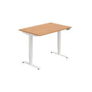 Pracovný stôl Motion, PO, 2S, 120x70,5-120,5x80 cm, buk/biela